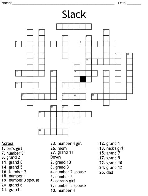 crossword slack